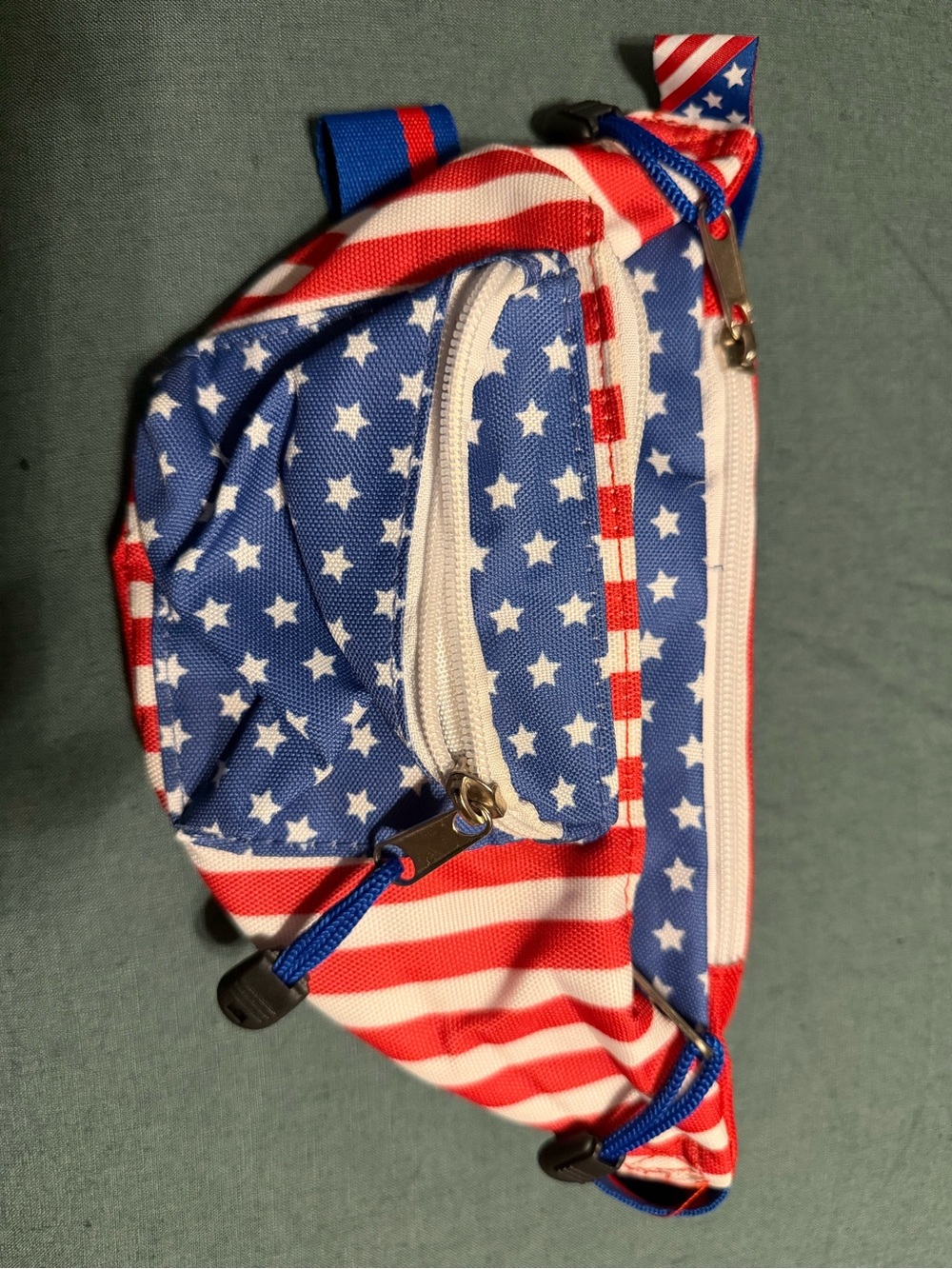 Tipsy Elves Red White Blue Star Stripe Belt Bag/Crossbody Bag